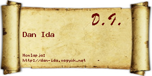 Dan Ida névjegykártya