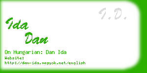 ida dan business card